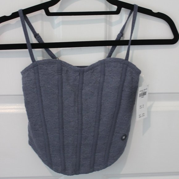 Hollister Tops - Hollister Blue Lace corset style tank top NWT